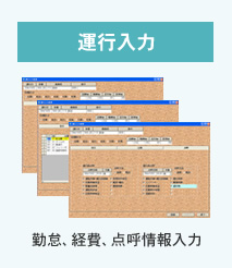 運行入力 勤怠、経費、点呼情報入力